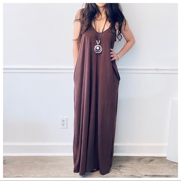 ✨LAST 1✨LOOSE FIT SLEEVELESS MAXI DRESS W/pockets - Picture 10 of 12